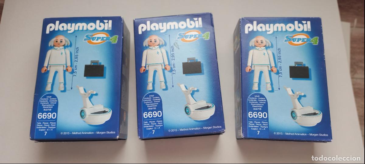 Playmobil: 3 cajas in abrir. PLAYMOBIL DOCTOR X. SUPER 4. con vehiculo deslizador o moto espacial 6690 6