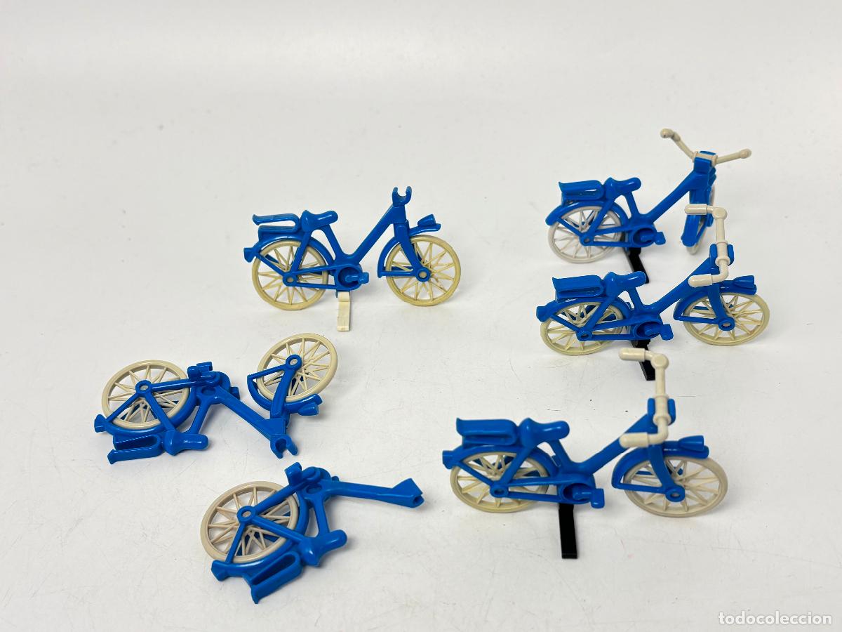 Playmobil: Playmobil lote bicicletas azul primera &eacute;poca