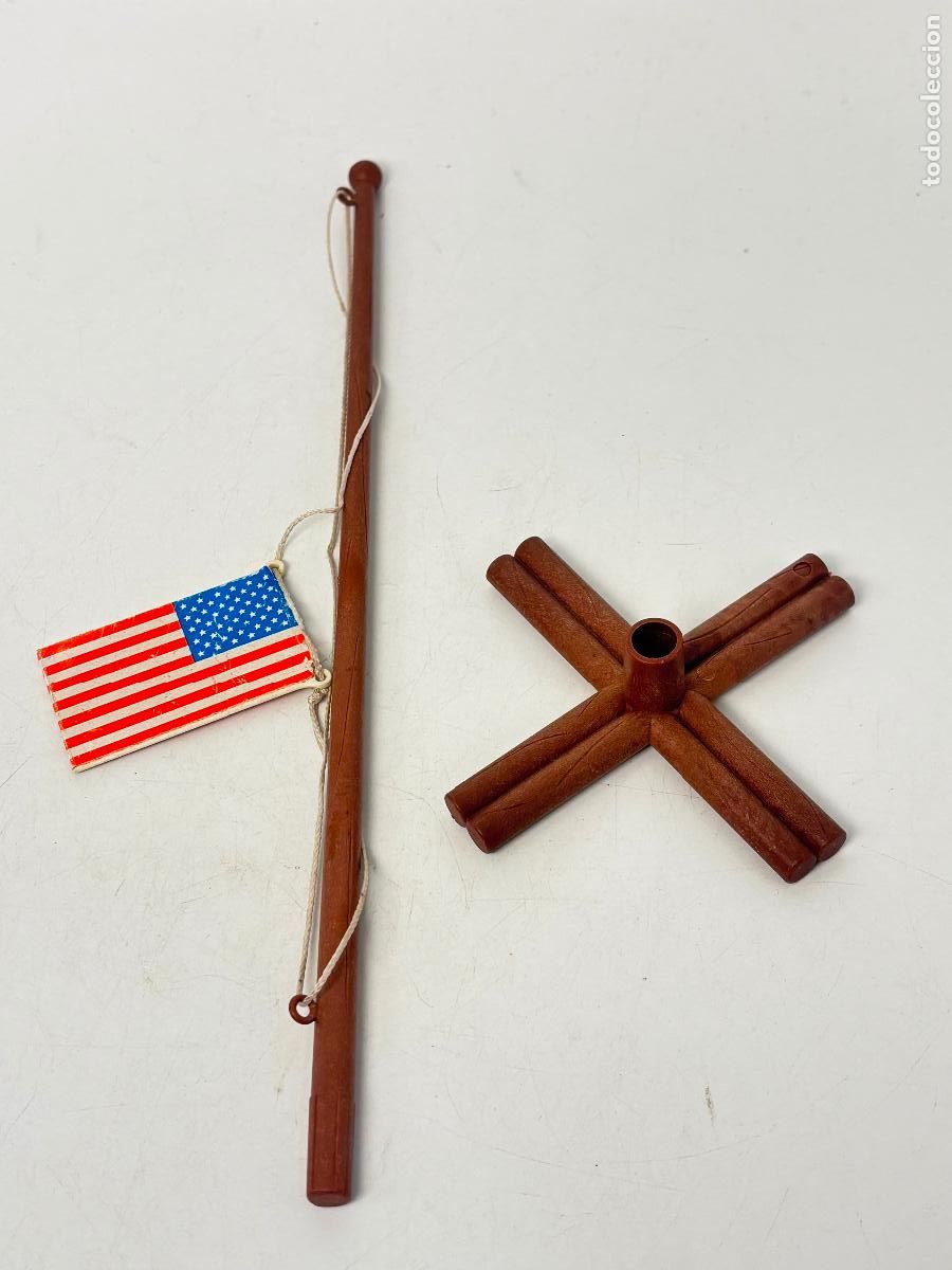 Playmobil: Playmobil 3419 lote bandera m&aacute;stil y base fuerte oeste