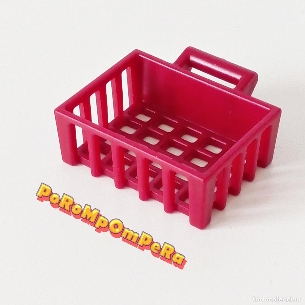 Playmobil: PLAYMOBIL caj&oacute;n tipo cesta granate para almacenaje mueble moderno D9