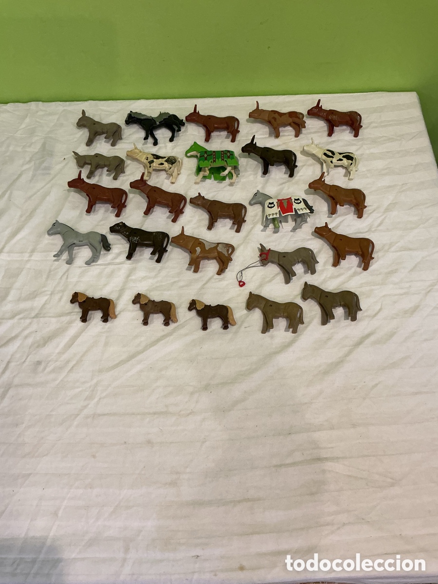 Playmobil: LOTE DE 25 ANIMALES PLAYMOBIL &ndash; CABALLOS, BURROS Y VACAS &ndash; REF. D-1