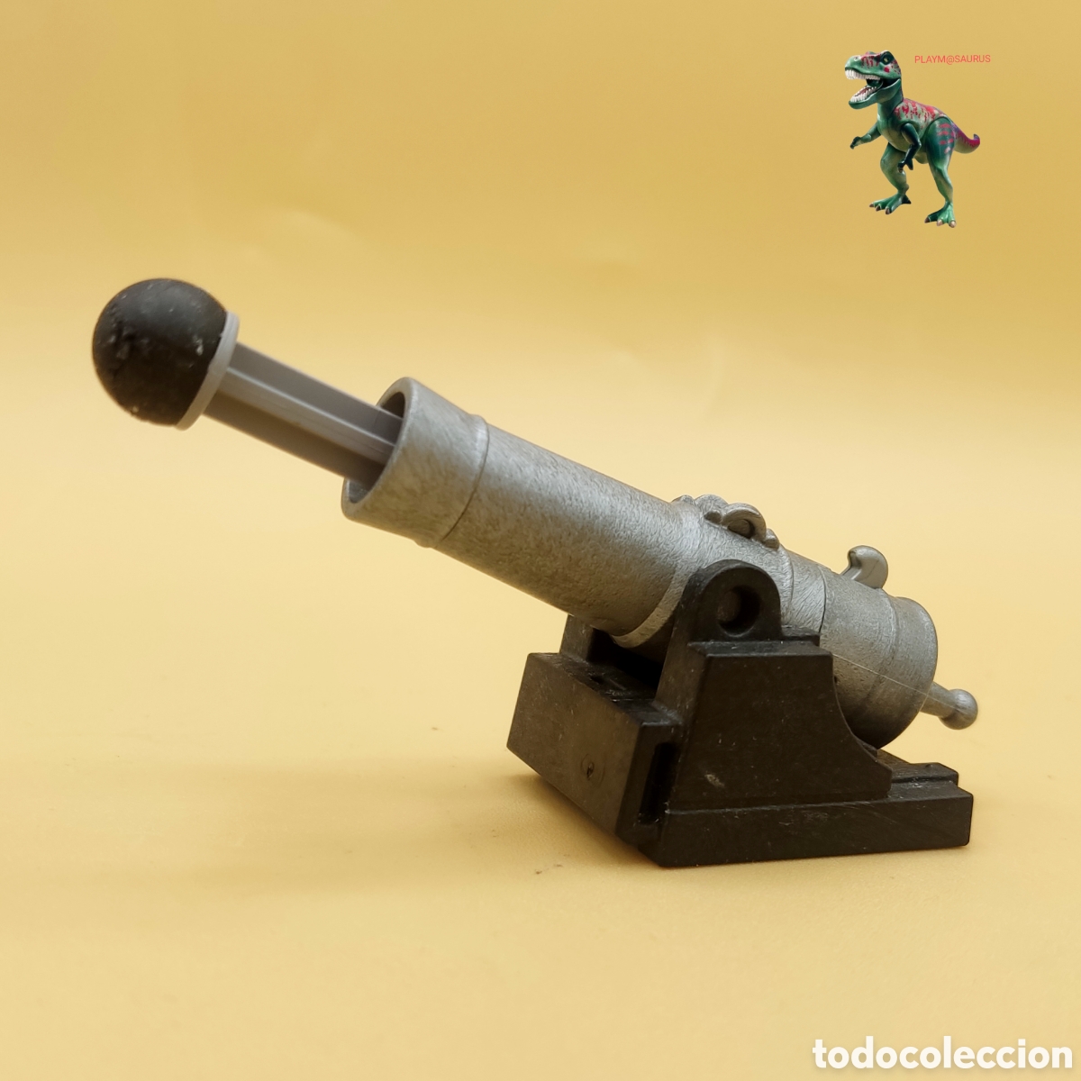 Playmobil: Playmobil ca&ntilde;on pirata medieval dragon verde pieza de artilleria con proyectil goma 4775 5413 5831