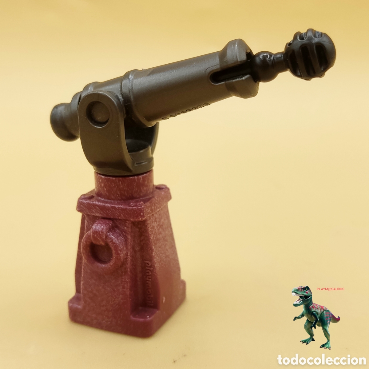 Playmobil: Playmobil ca&ntilde;on montado con soporte base marron artilleria pirata 6625 simil 5378 5658 6625 6684