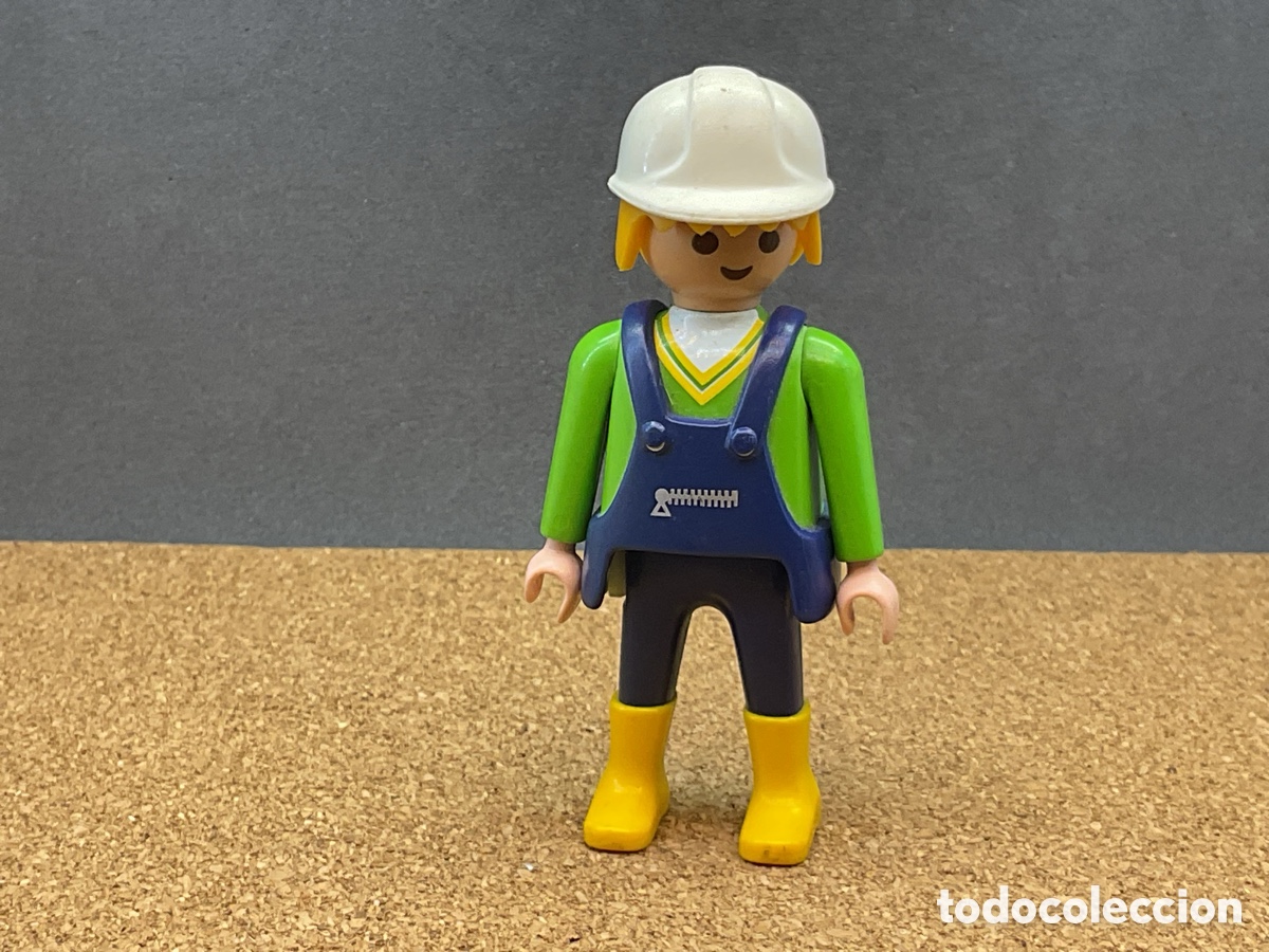 Playmobil: FIGURA PLAYMOBIL. HOMBRE OBRERO DE LA CONSTRUCCI&Oacute;N.