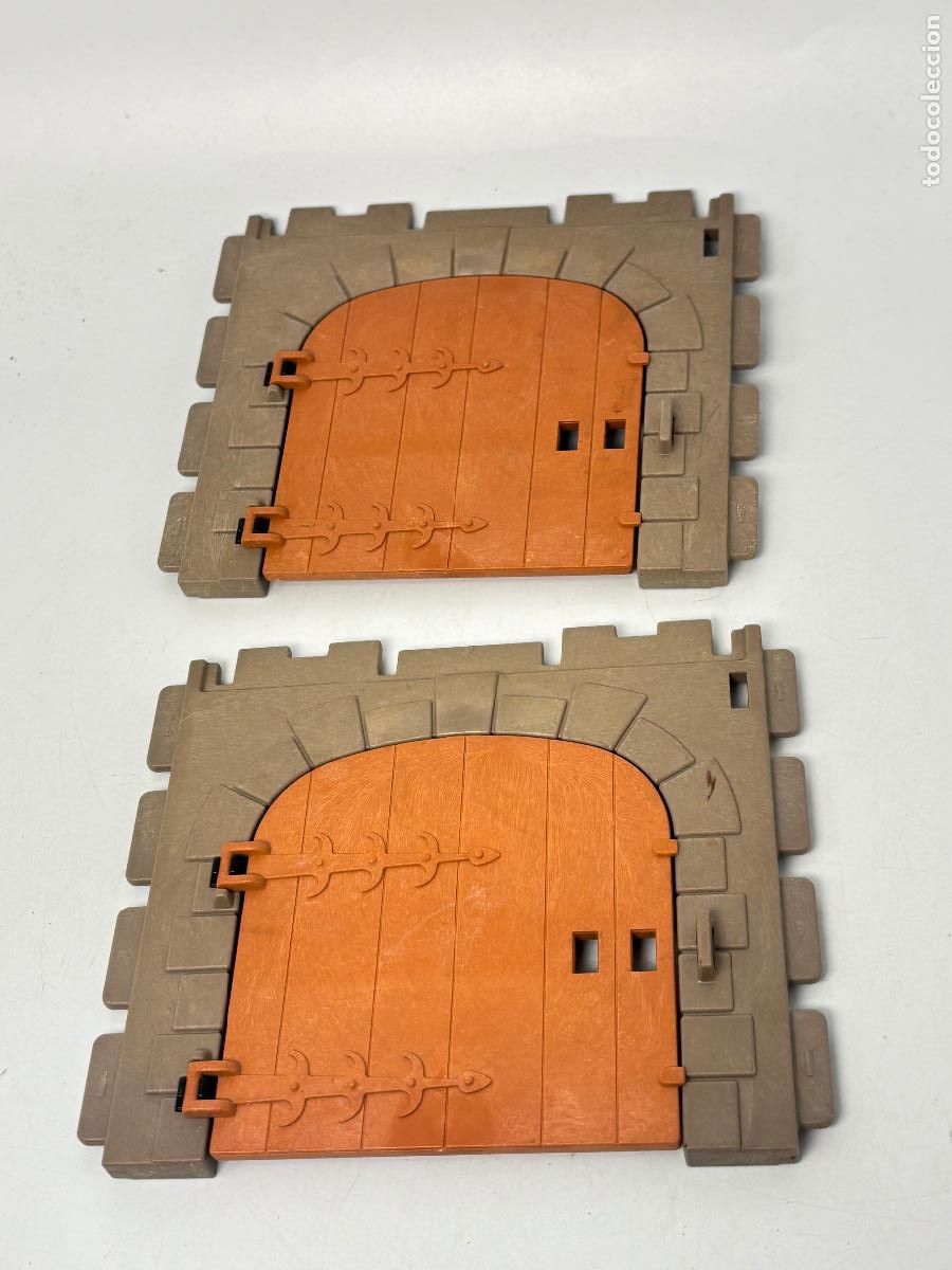 Playmobil: Playmobil lote pared con puerta casa medieval castillo