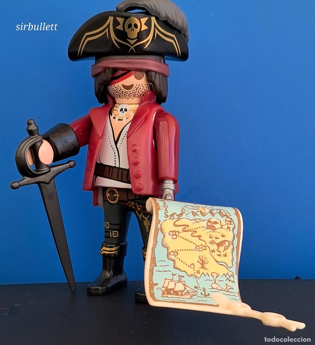 Playmobil: Figura Pirata Garfio Espada Mapa del Tesoro. Playmobil 71254
