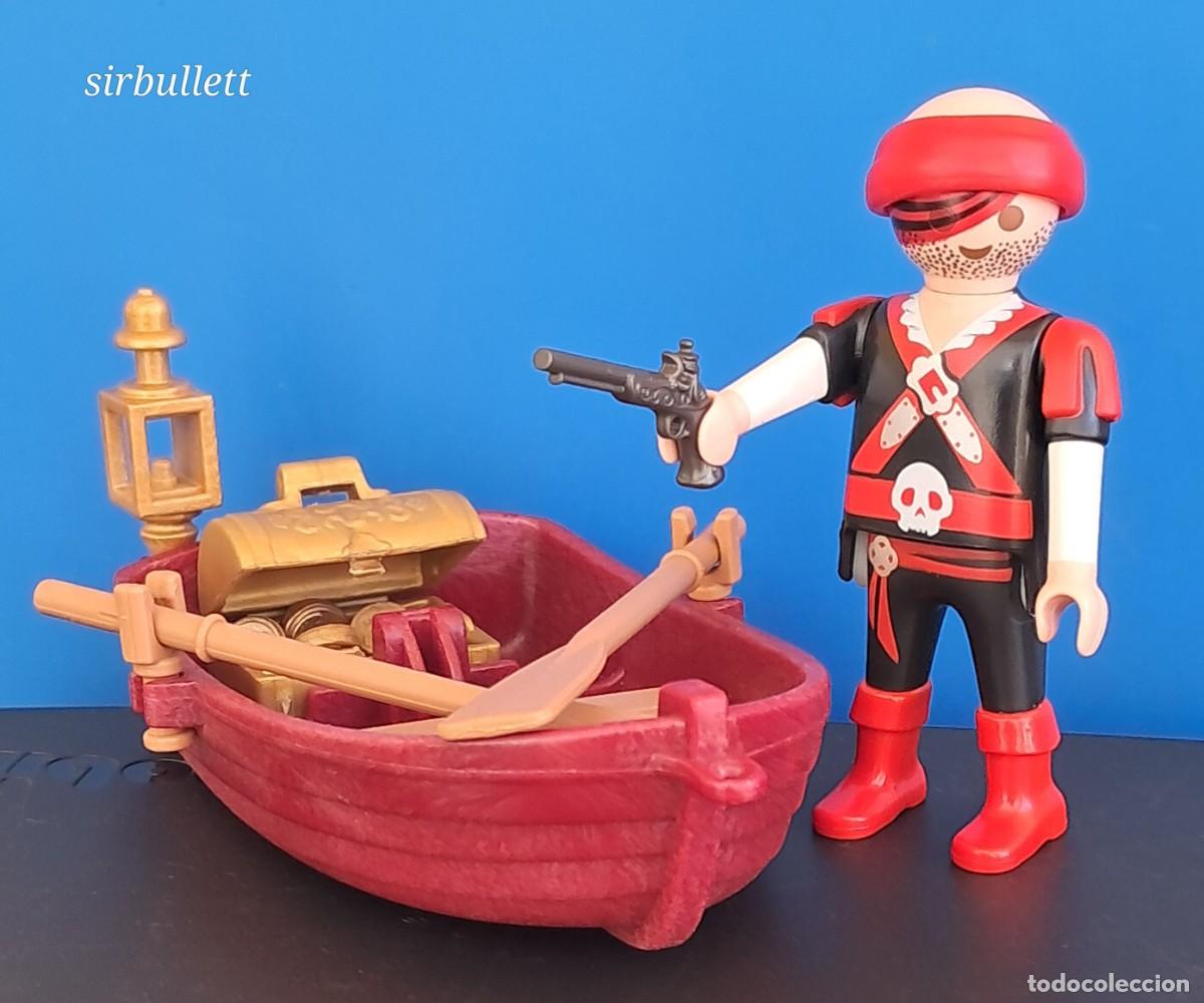 Playmobil: Figura Pirata Cofre del Tesoro Barca. Playmobil. Bote