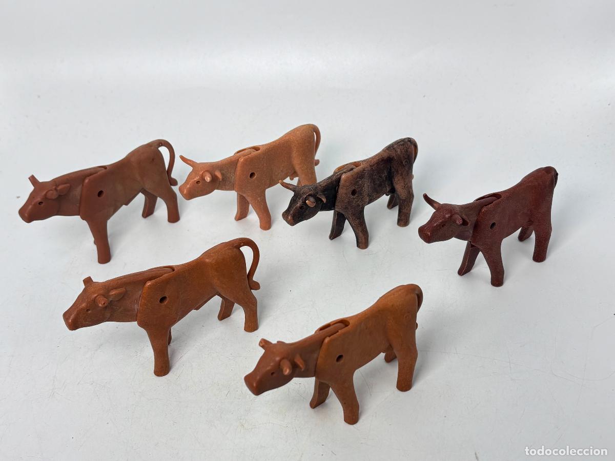 Playmobil: Playmobil lote vaca toro defecto cuerno