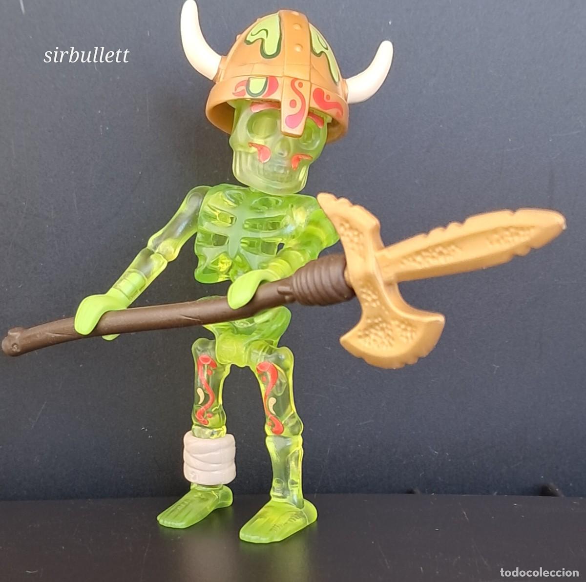Playmobil: Figura Guerrero Esqueleto verde. Playmobil 71027. Medieval Vikingos Warhammer Piratas Novelmore