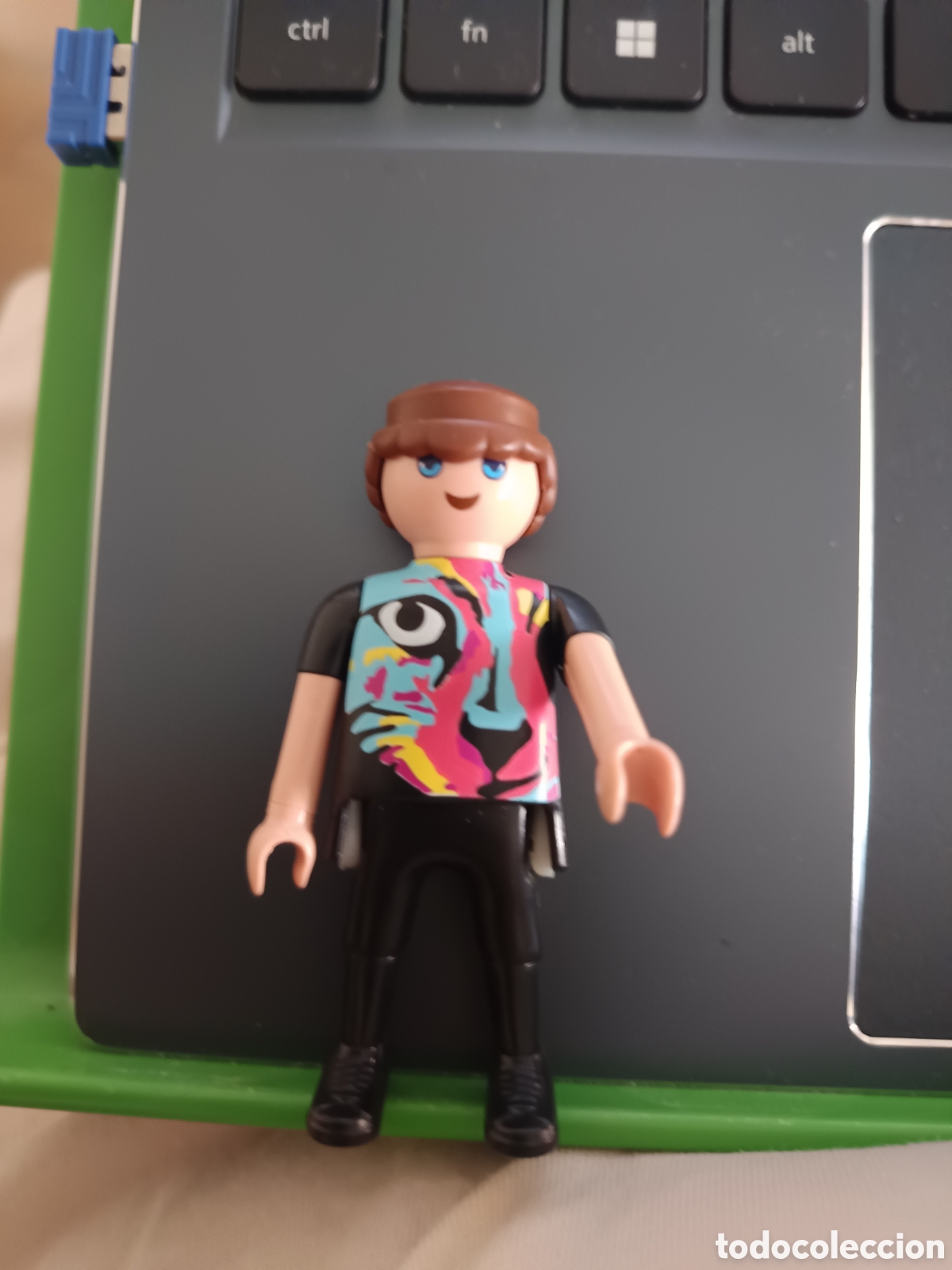 Playmobil: Playmobil ciclista ojos azule