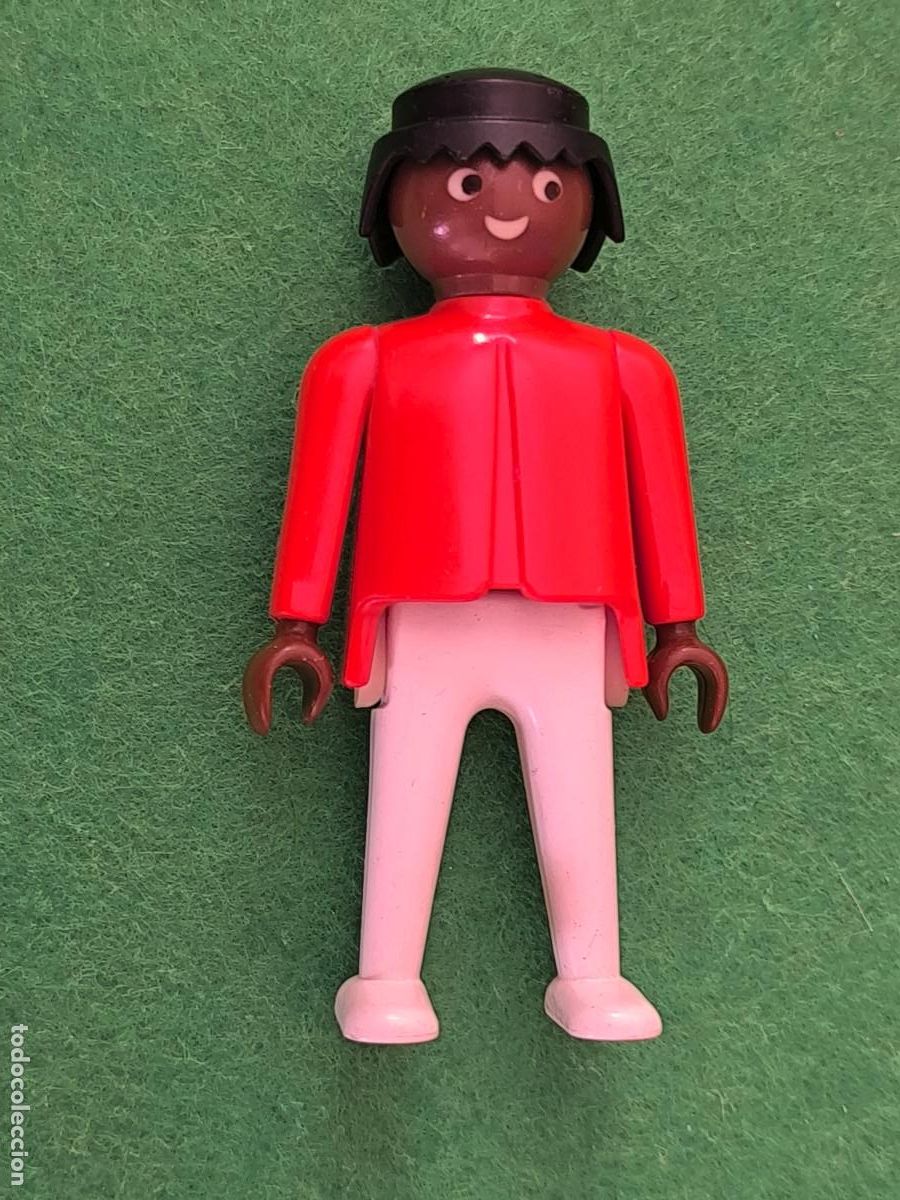 Playmobil: Playmobil figura soldado ingl&eacute;s casaca roja africano negrito primera &eacute;poca piratas oeste victoriano