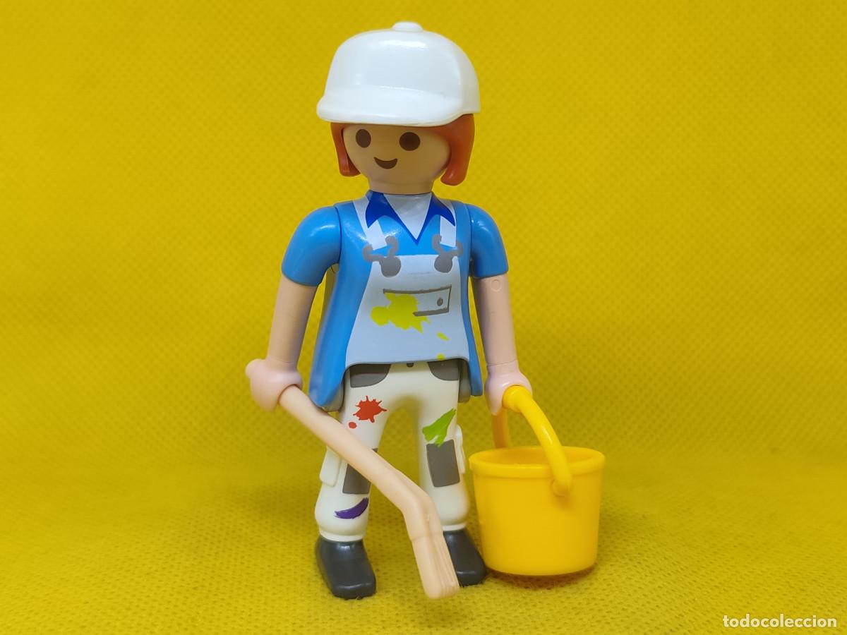 Playmobil: Playmobil pintora con cubo amarillo