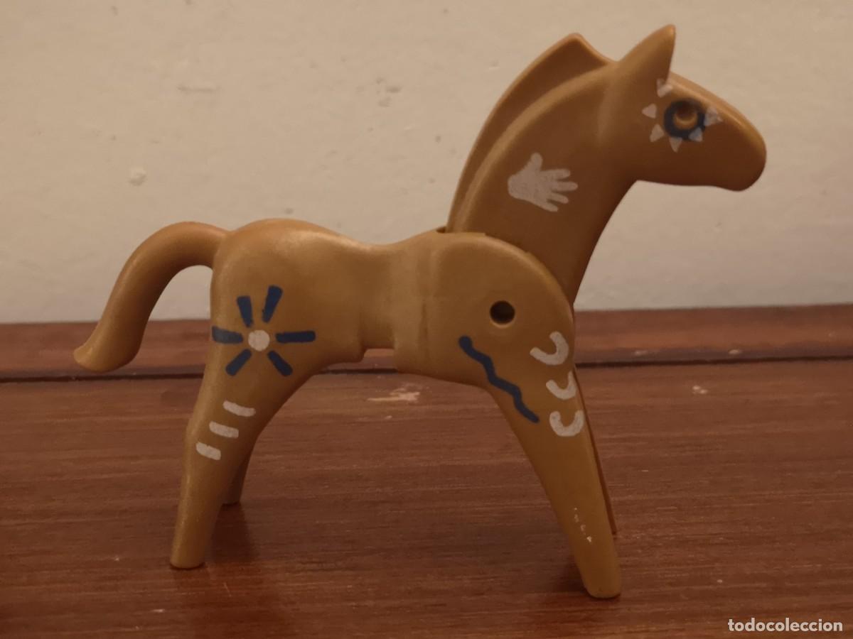 Playmobil: Playmobil caballo indio marr&oacute;n oeste western Guerrero animales Mad
