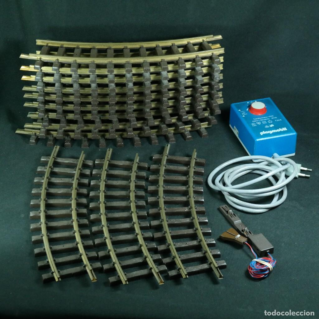 Playmobil: Playmobil transformador con 12 vias curvas de metal circulo completo starter set lun☼