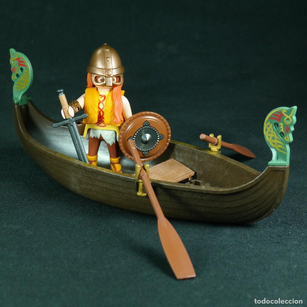 Playmobil: Playmobil bote vikingo con vujer vikinga lun☼