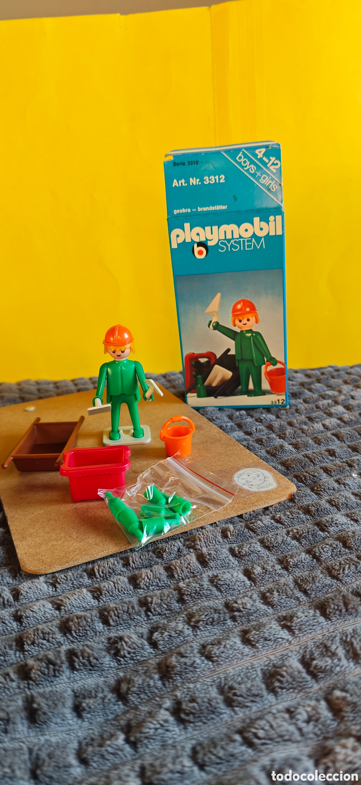 Playmobil: Playmobil 3312 obrero alba&ntilde;il verde con gaveta, en caja