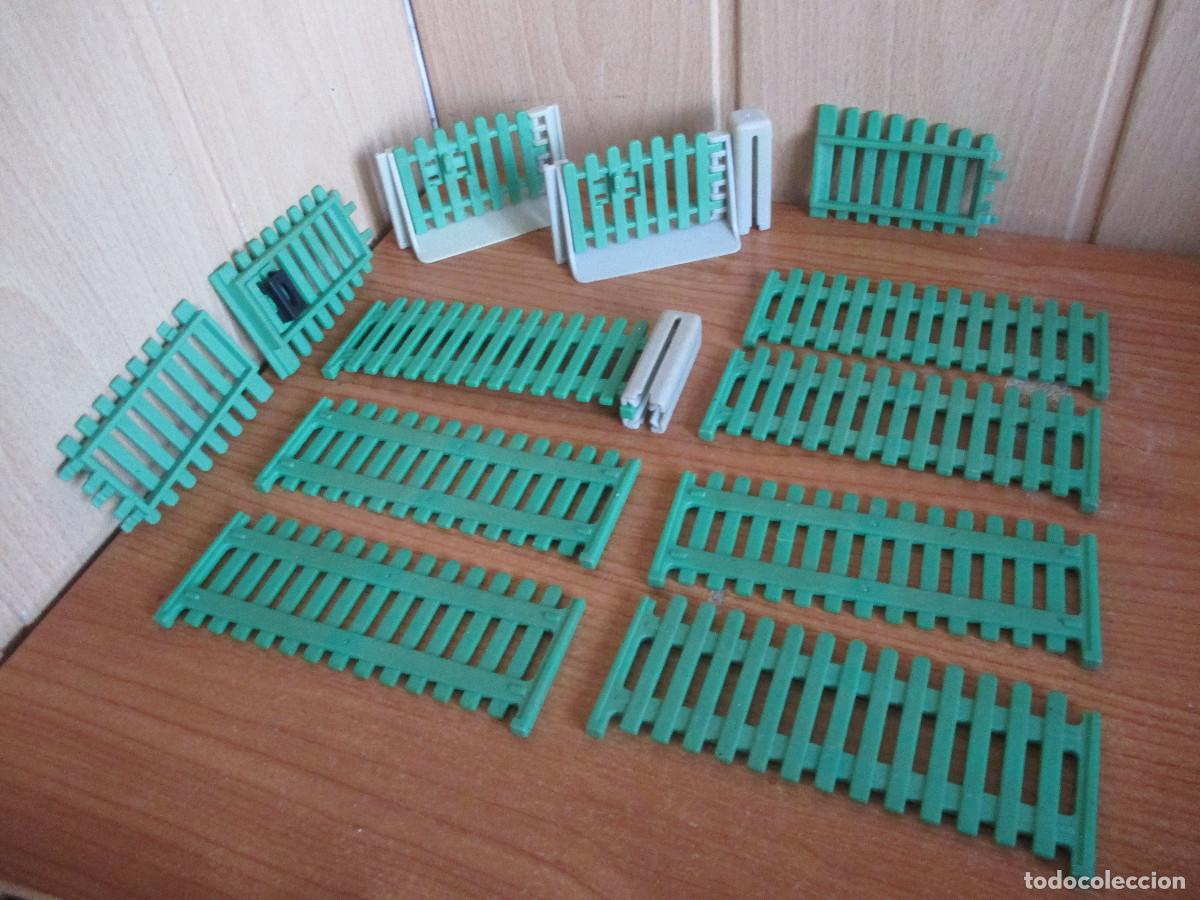 Playmobil: PLAYMOBIL : 1 LOTE VALLAS VERDES ANTIGUAS PARA GRANJA ANIMALES , CORRALES O SIMILAR