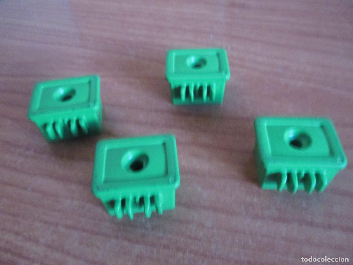 Playmobil: PLAYMOBIL : 1 LOTE DE 4 MACETEROS VERDES , MACETAS