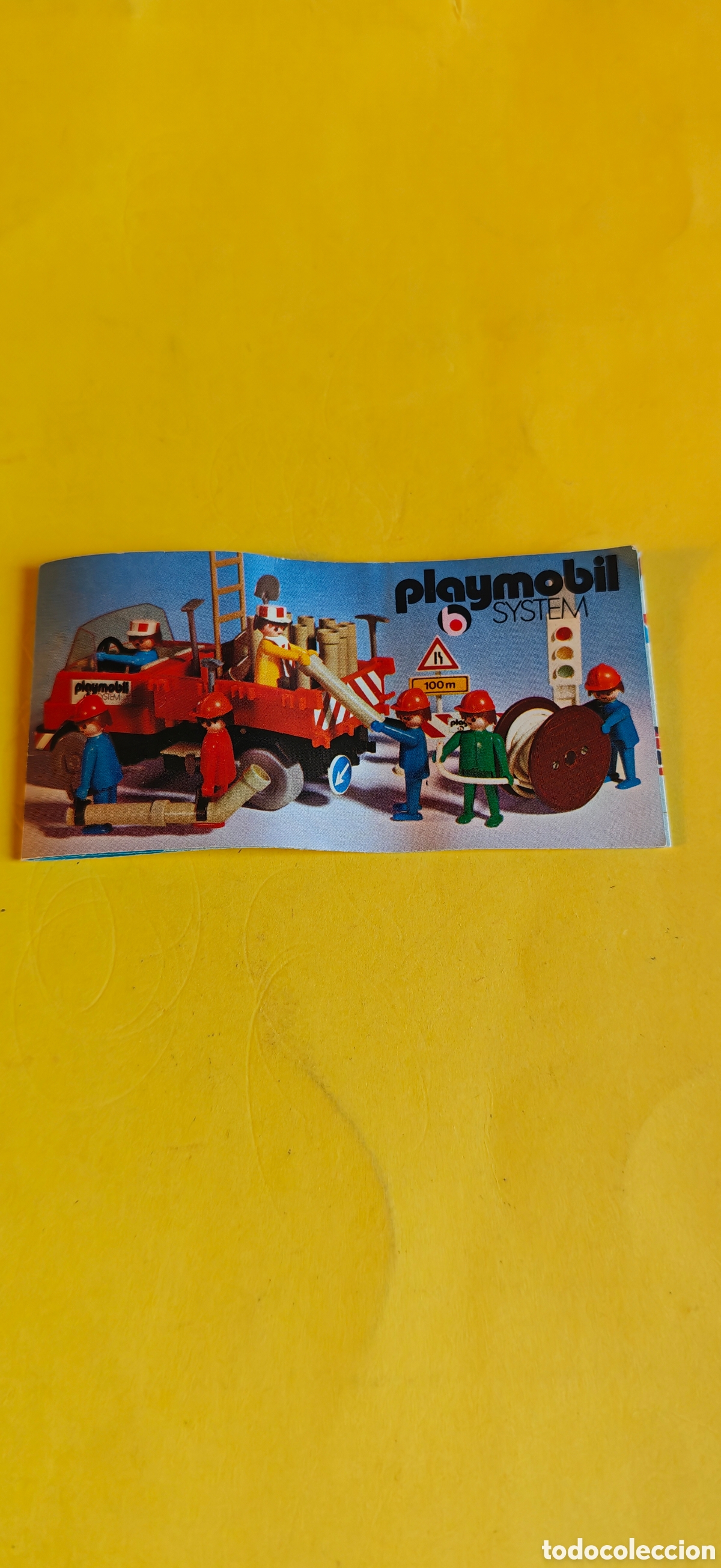 Playmobil: Playmobil cat&aacute;logo folleto 10x5cm obras construcci&oacute;n c.1975