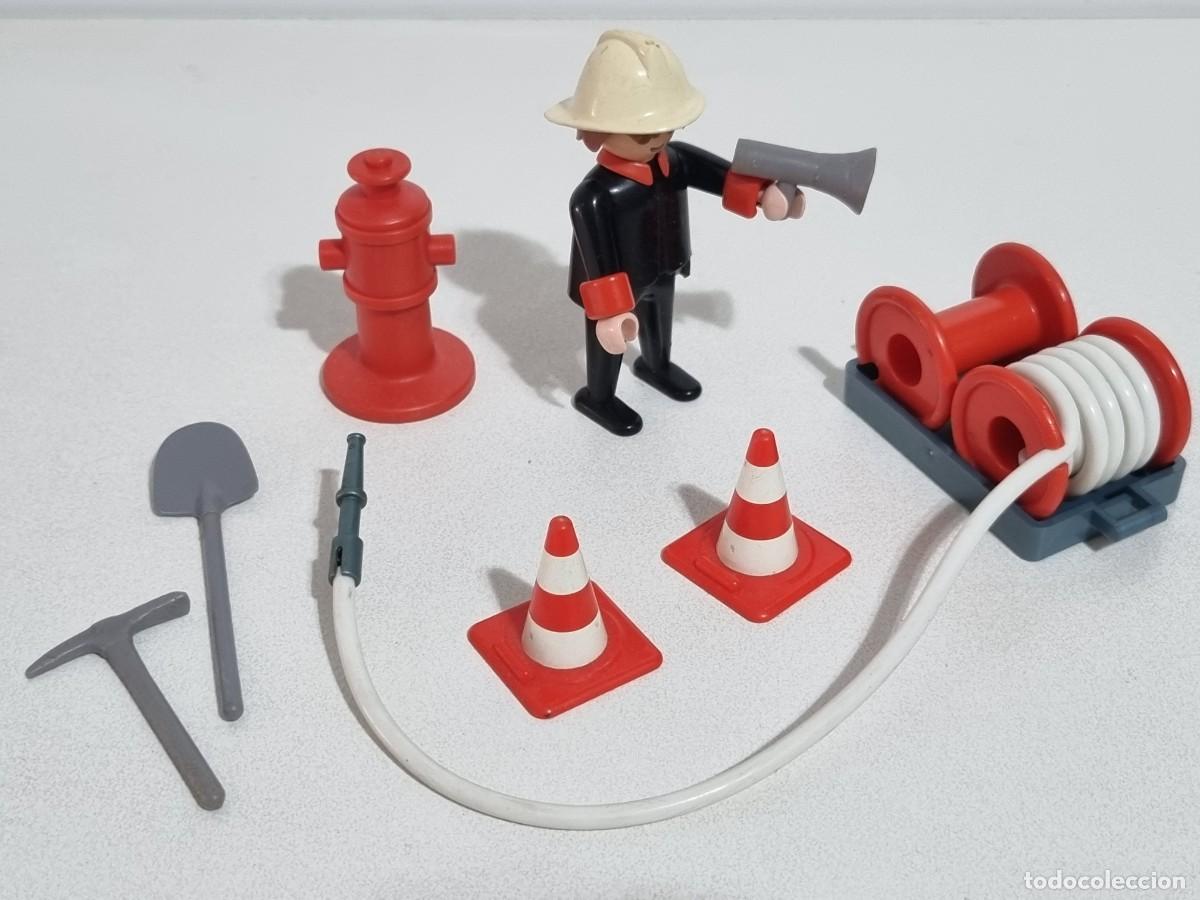 Playmobil: Playmobil 3781 Jefe Bomberos Manguera Megafono Equipo Incendio Bombero Extincion