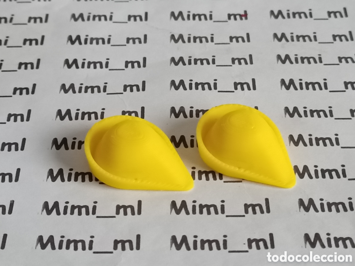 Playmobil: 2 gorros amarillos en impresi&oacute;n 3d compatibles con Playmobil medieval