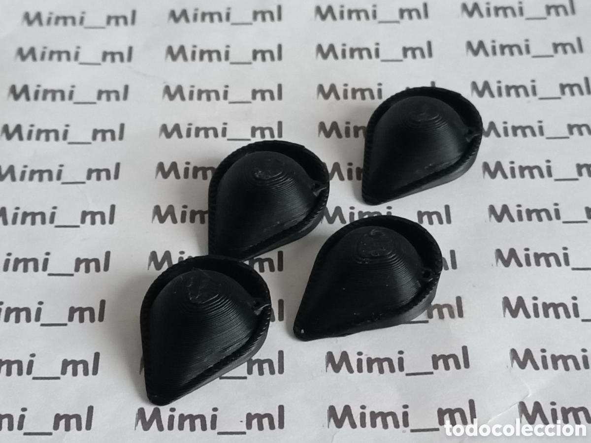 Playmobil: 4 gorros negros hombre medieval en impresi&oacute;n 3d compatibles con Playmobil