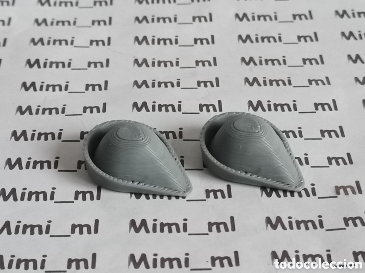Playmobil: 2 gorros grises hombre medieval en impresi&oacute;n 3d compatibles con Playmobil