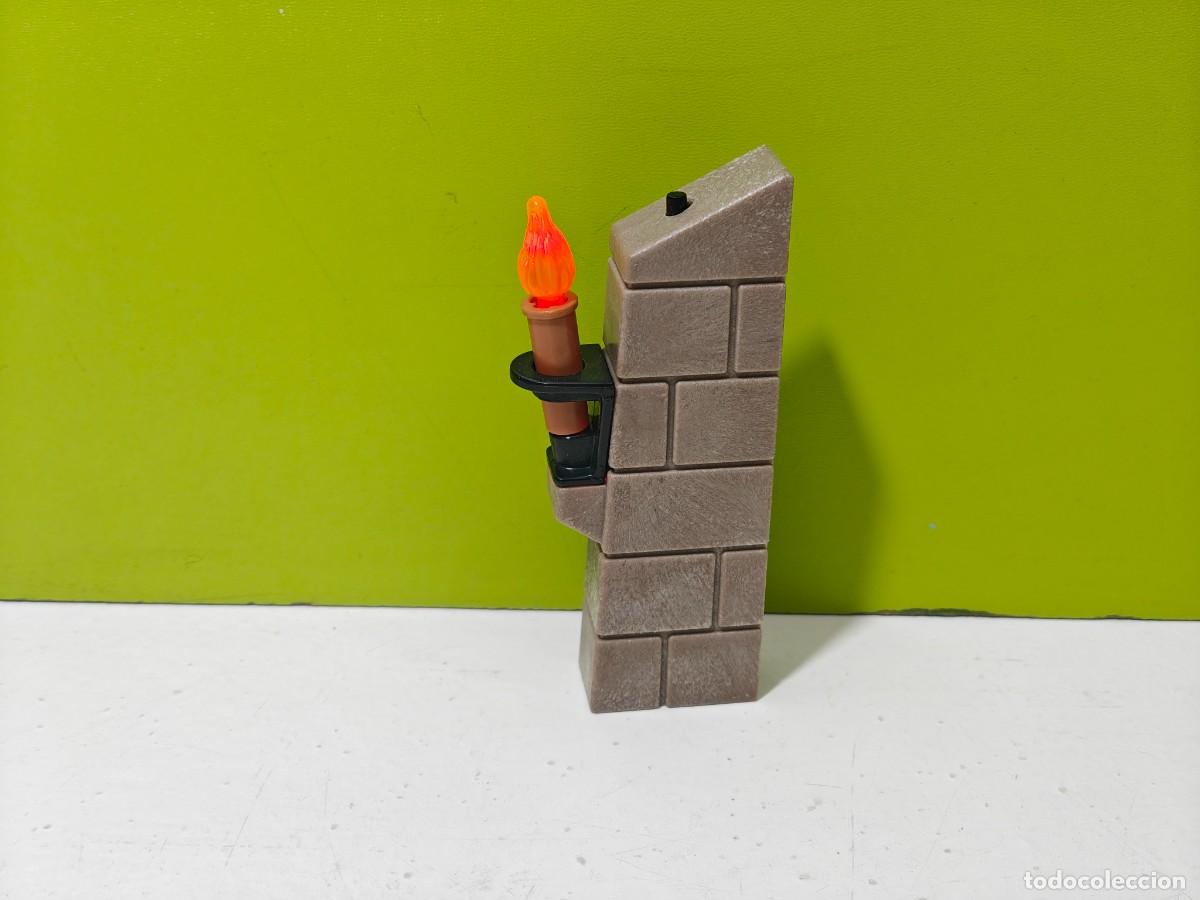 Playmobil: playmobil columna con antorcha luminosa, castillo, medieval, vikingos, piratas, victoriano, city..