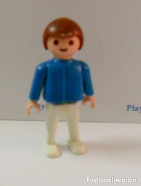 Playmobil: PLAYMOBIL P203 * NI&Ntilde;O 1&ordf; EPOCA AZUL BLANCO