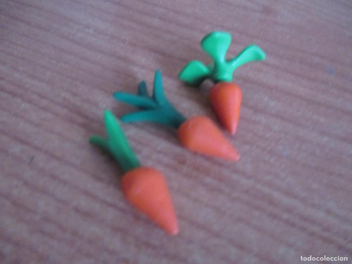 Playmobil: PLAYMOBIL : 1 LOTE DE 3 ZANAHORIAS