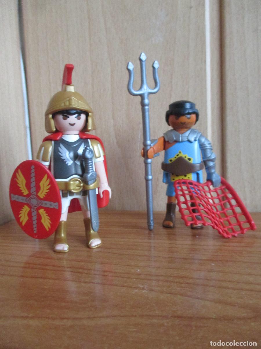 Playmobil: PLAYMOBIL : 1 LOTE DE TRIBUNO ROMANO Y GLADIADOR , LOS DE LA REF. 5817