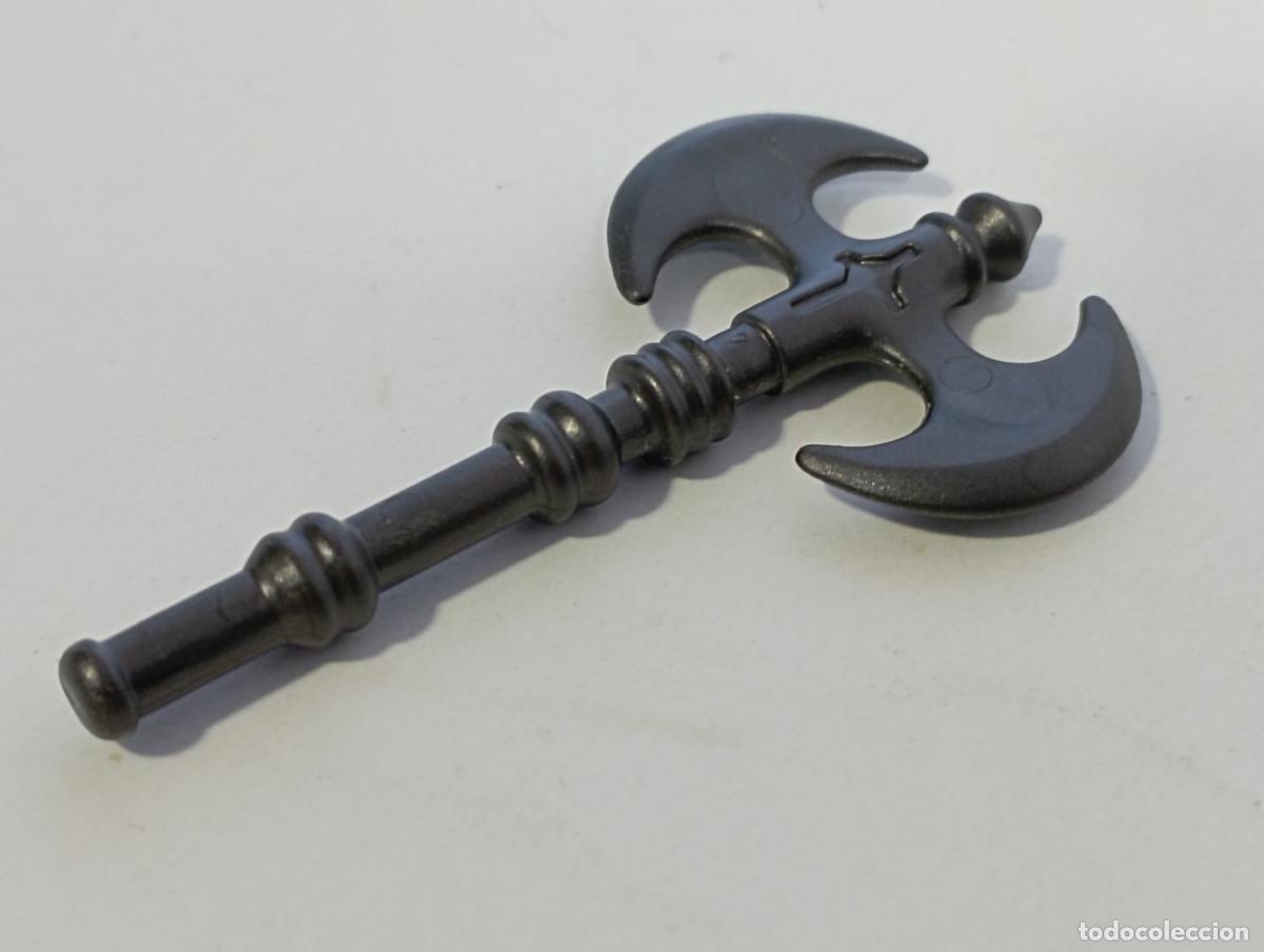 Playmobil: PLAYMOBIL HACHA MEDIEVAL PIRATAS VIKINGOS ARMAS...........GRIS OSCURO