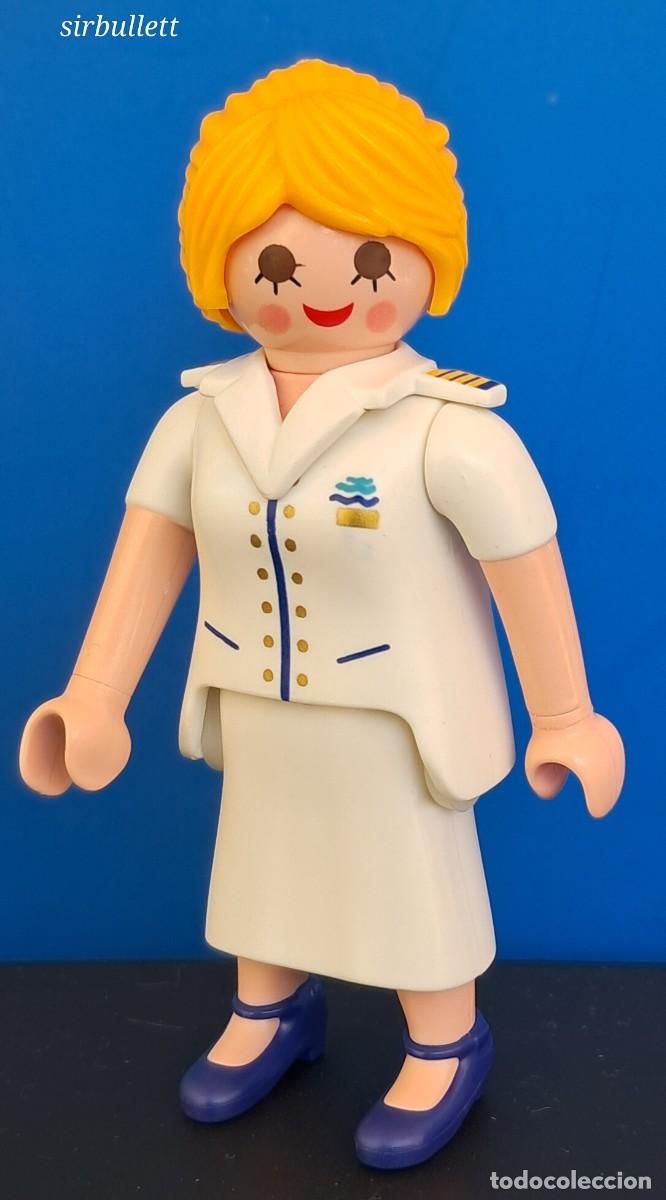 Playmobil: Figura Azafata Tripulaci&oacute;n. Playmobil 9216. Uniforme marinera D&uacute;o Pack Crucero