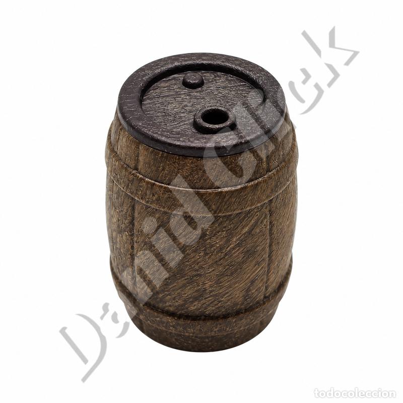 Playmobil: Playmobil Barril Marr&oacute;n Oscuro con Tapa Desmontable Piratas Oeste Medieval Bel&eacute;n