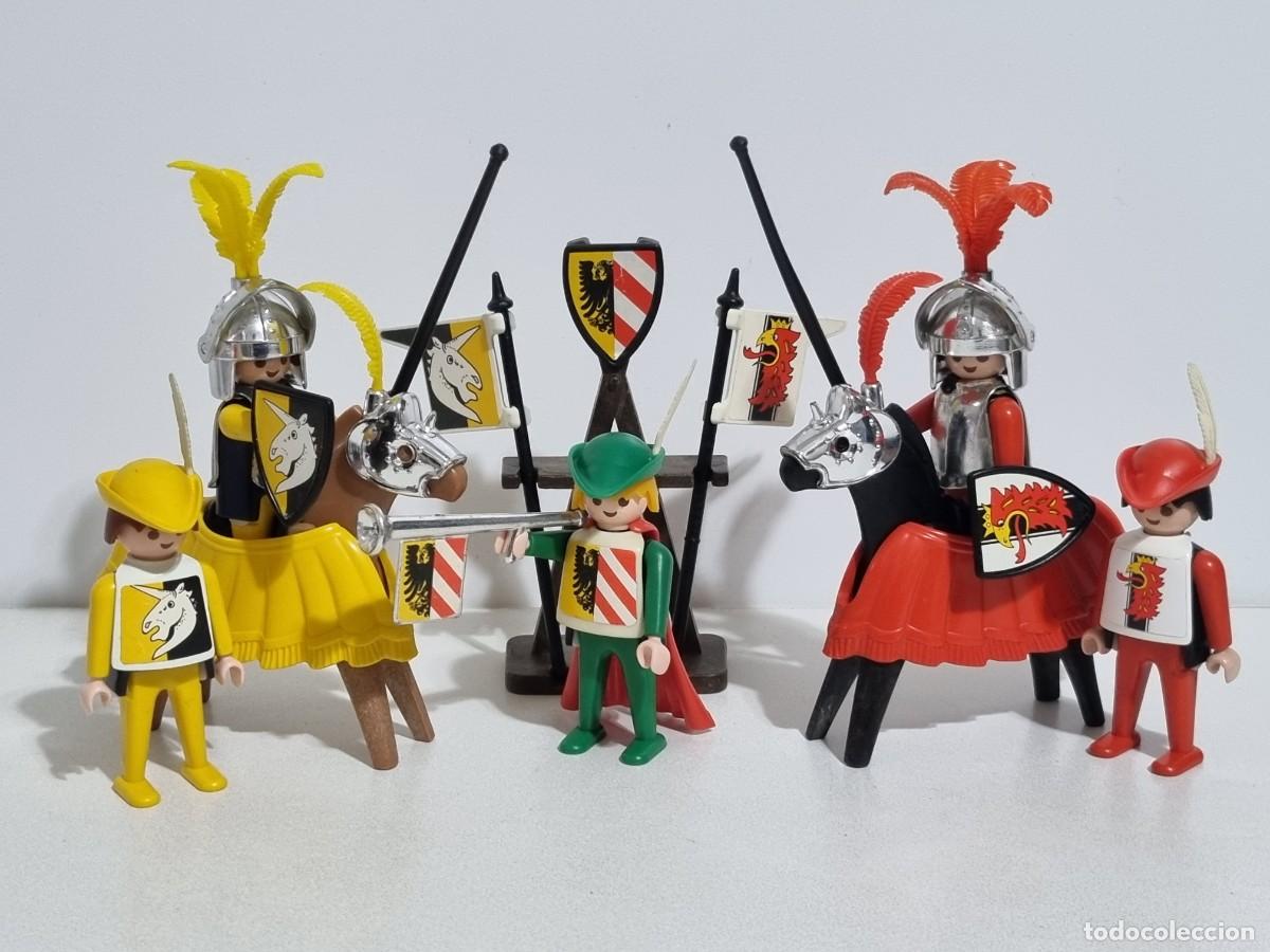 Playmobil: Playmobil 3265 Antiguo Set Torneo Justa Medieval Caballero Caballo Gala Armadura