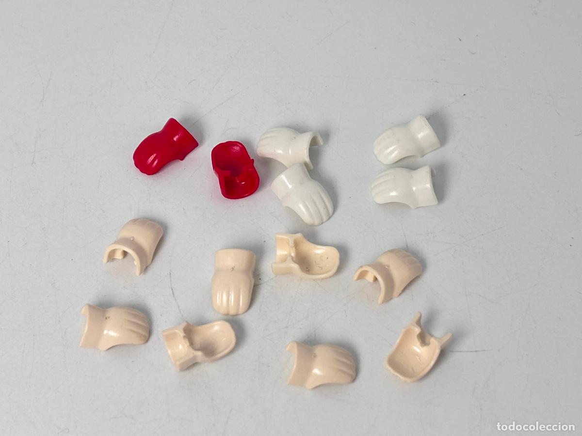 Playmobil: Playmobil lote guantes beige blanco rojo