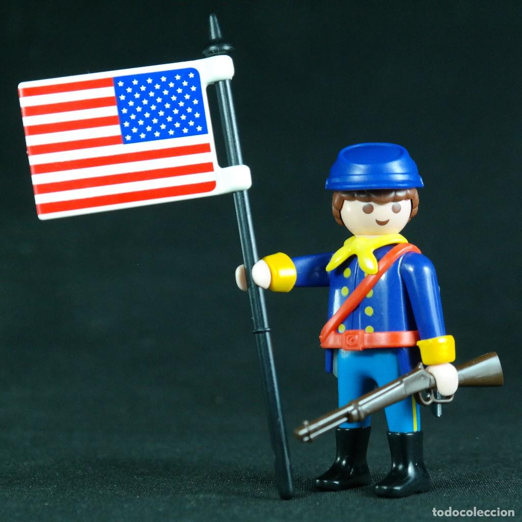 Playmobil: Playmobil soldado nordista con bandera ☼