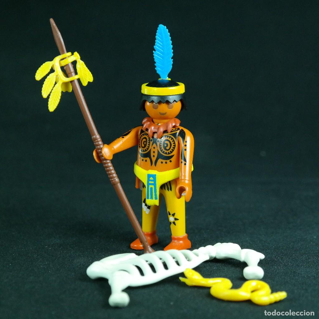 Playmobil: Playmobil indio con huesos y serpiente ☼