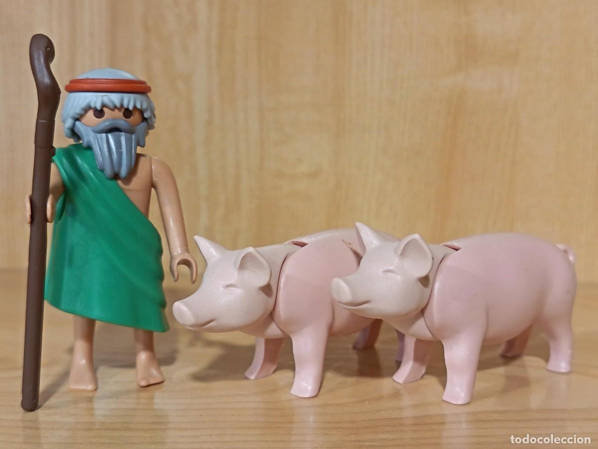 Playmobil: PLAYMOBIL ALDEANO , PASTOR CON CERDOS , BELEN - 22/7/26