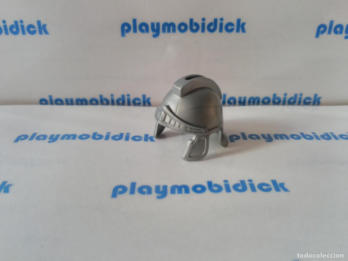 Playmobil: Playmobil casco romano gris claro con abertura para cresta penacho belen legionario