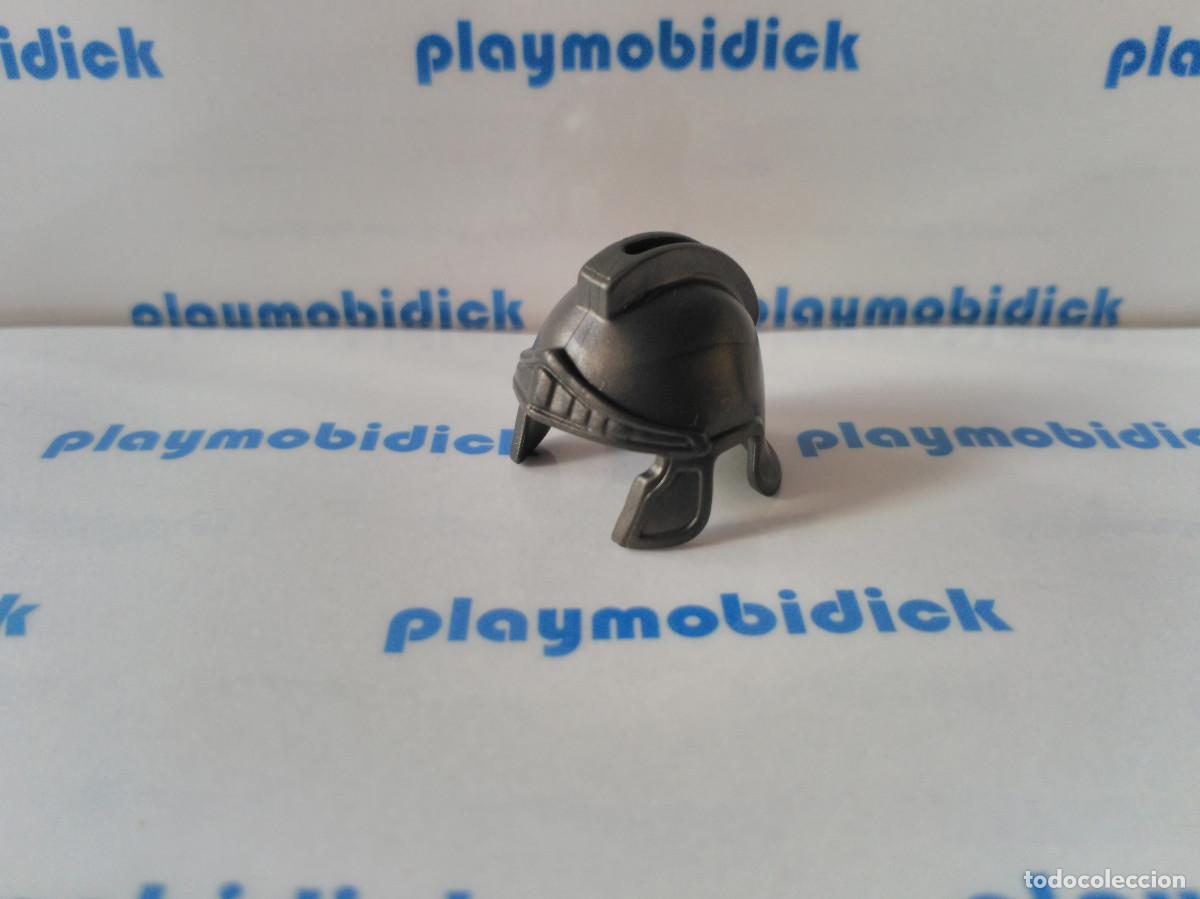 Playmobil: Playmobil casco romano gris oscuro con abertura para cresta penacho belen legionario