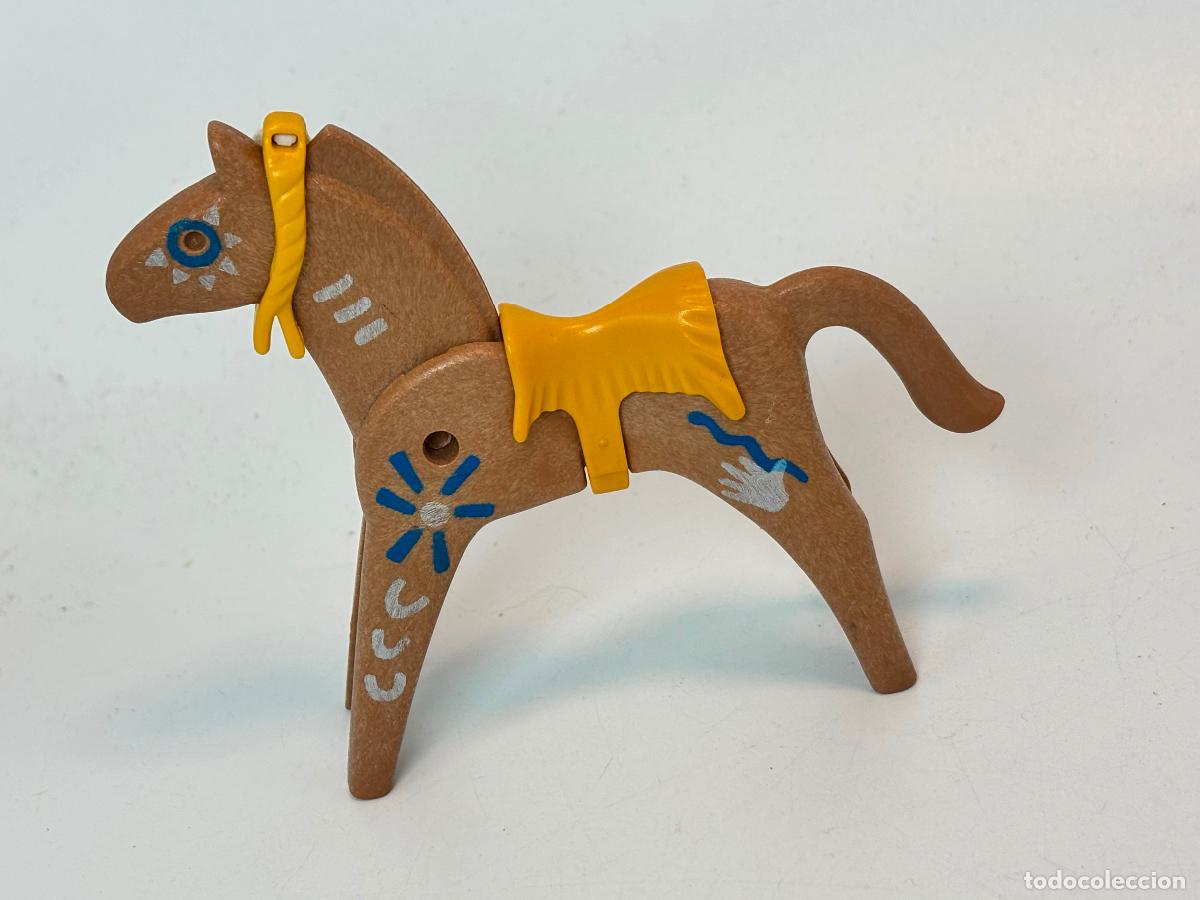 Playmobil: Playmobil caballo indio marr&oacute;n con silla