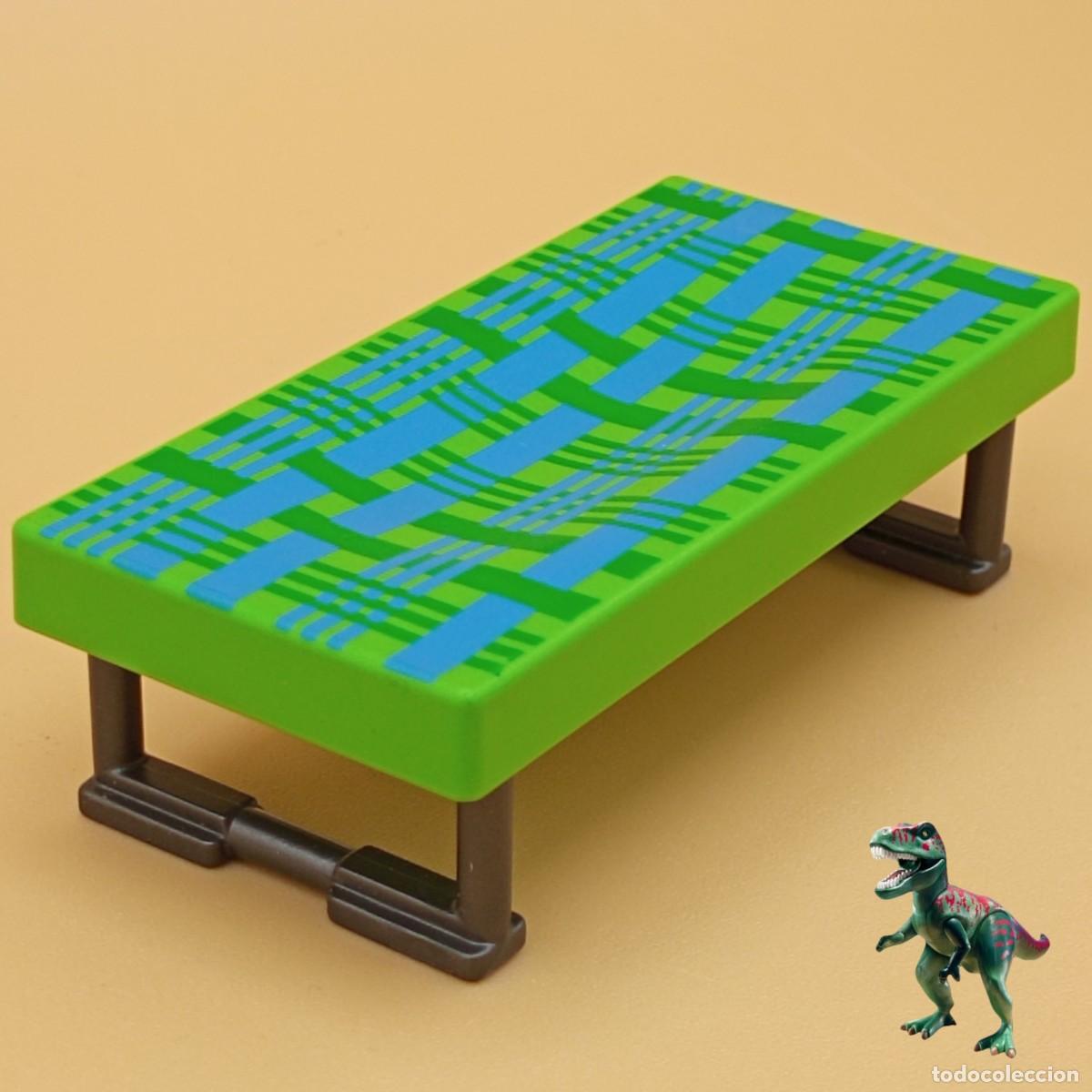 Playmobil: Playmobil cama de guardabosques verde camilla colchon habitacion dormitorio caba&ntilde;a le&ntilde;ador 4207 6811