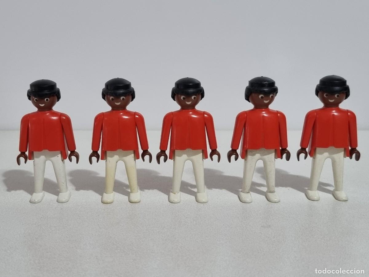 Playmobil: Playmobil Antiguo Lote 5x Mano Movil Figura Hombre Click Adulto Negro Negrito