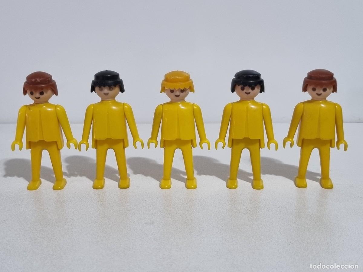 Playmobil: Playmobil Antiguo Lote 5x Mano Fija Figura Hombre Click Keko Amarillo