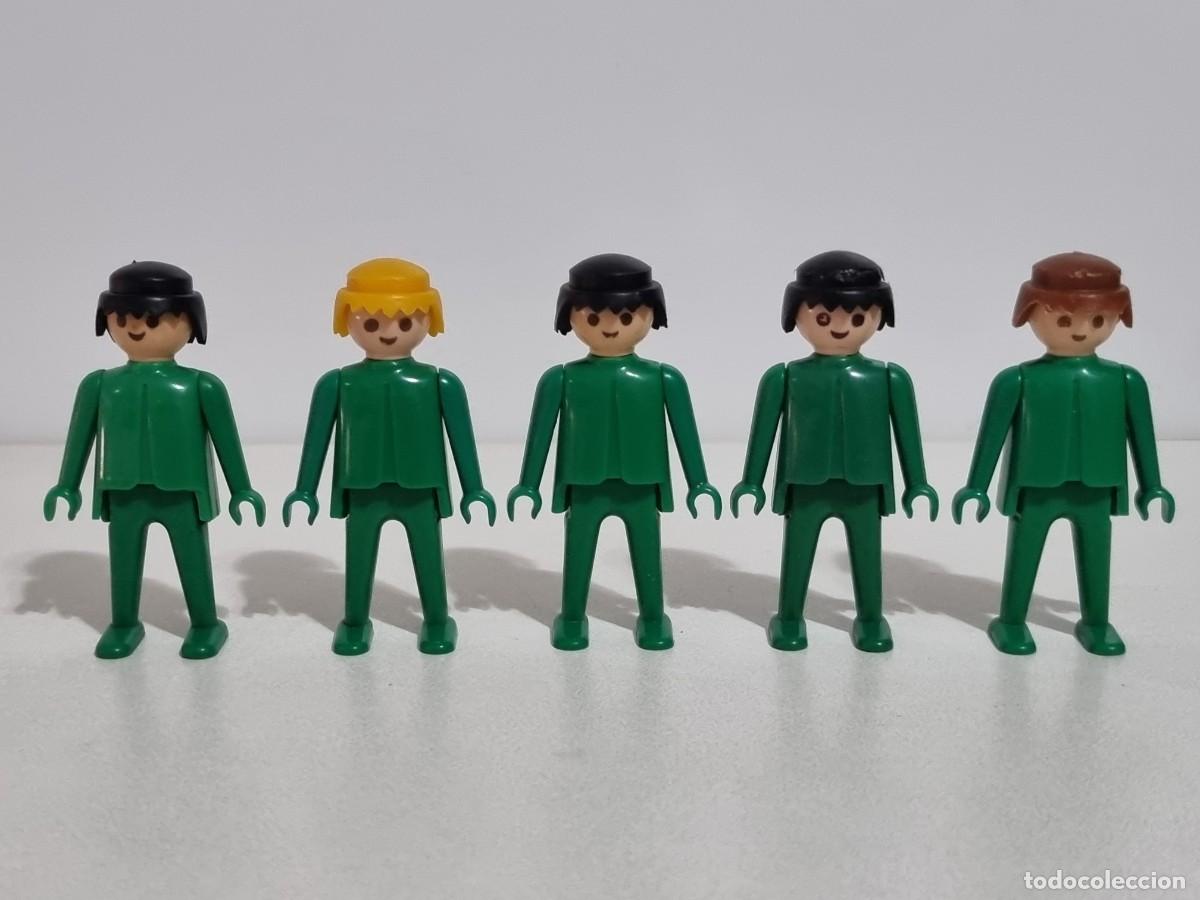 Playmobil: Playmobil Antiguo Lote 5x Mano Fija Figura Hombre Click Keko Verde