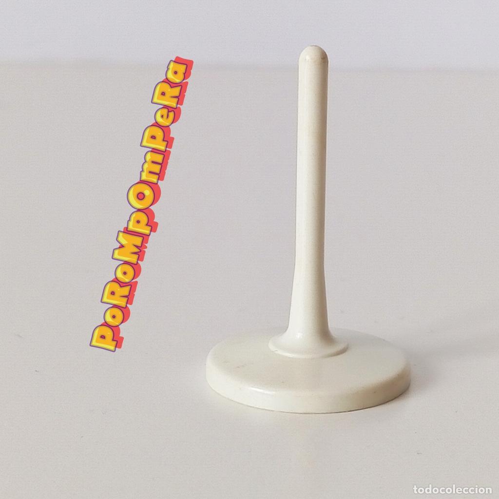 Playmobil: PLAYMOBIL poste peque&ntilde;o r&iacute;gido blanco se&ntilde;al letrero tr&aacute;fico D7
