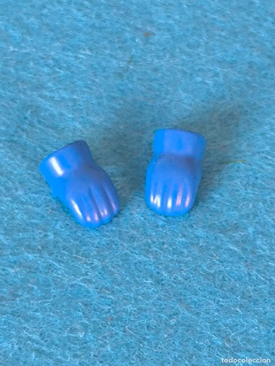 Playmobil: playmobil par de mu&ntilde;equeras manoplas guantes azules medieval deportes oeste victoriano herrero
