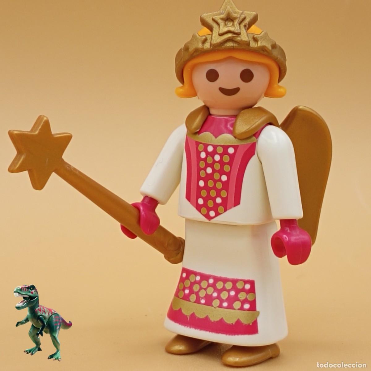Playmobil: Playmobil figura ni&ntilde;a hada madrina angel portal de belen angelito navidad varita magica