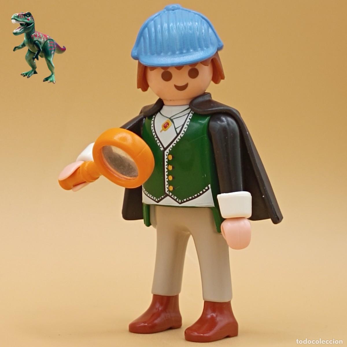 Playmobil: Playmobil figura detective Sherlock Holmes investigador sabueso inspector lupa caballero victoriano